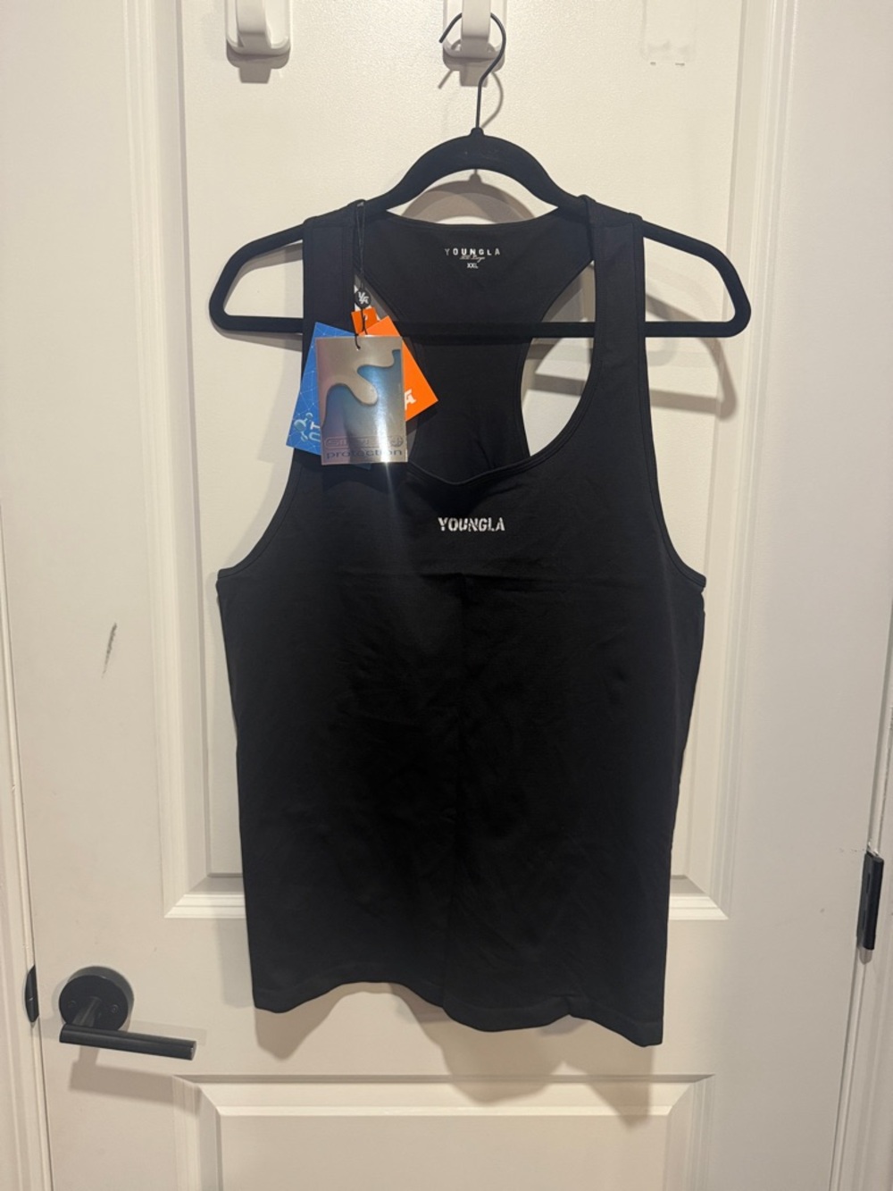 YoungLA Black Racerback Performance Tank